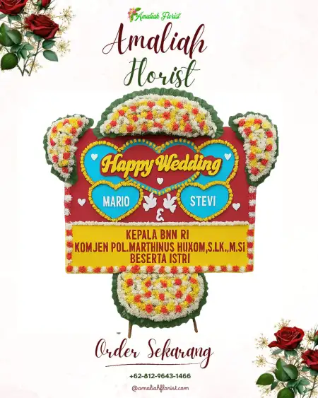 Papan Bunga Pernikahan Cisampang